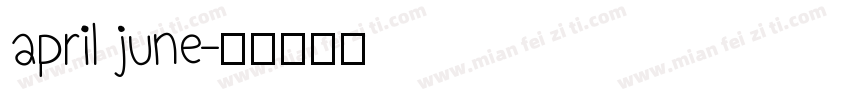 april june字体转换